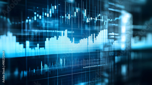 Blue Digital Data and Chart...