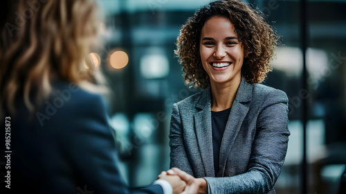 Smiling Businesswoman Shaki...