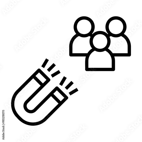 customer attraction Line Icon