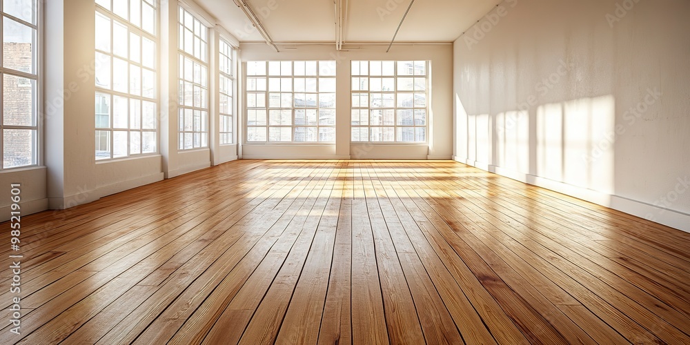 installing wood flooring in an empty room