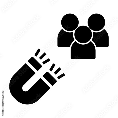 customer attraction Solid icon