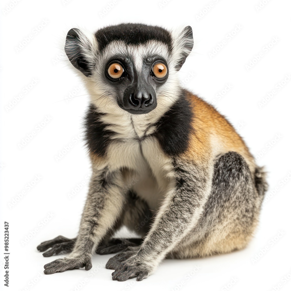 Obraz premium A wild animal prepared for scientific study, isolated on a clean white background, showing precise details