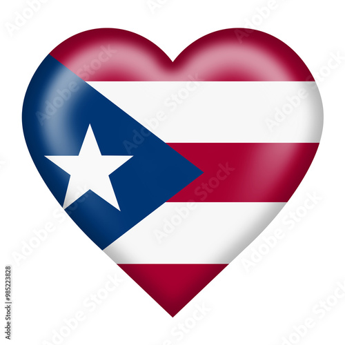 A Puerto Rico flag heart button Free Download A Puerto Rico flag heart button - GFXLoad