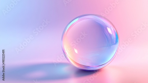 Glass Sphere on a Gradient Background