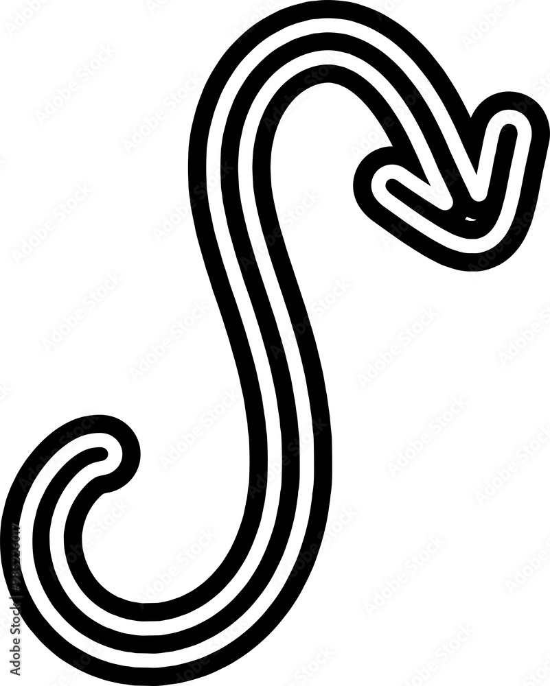 Arrow line bold with basic shape for fun, party, cute Arrow line bold with basic shape for fun, party, cute