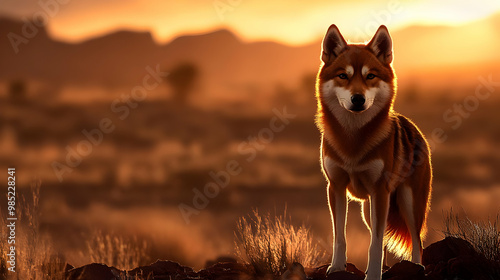 Wolf in the Golden Hour - R...