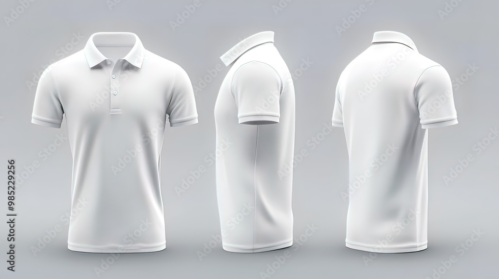 Blank White Polo Shirt Mockup Blank White Polo Shirt Mockup