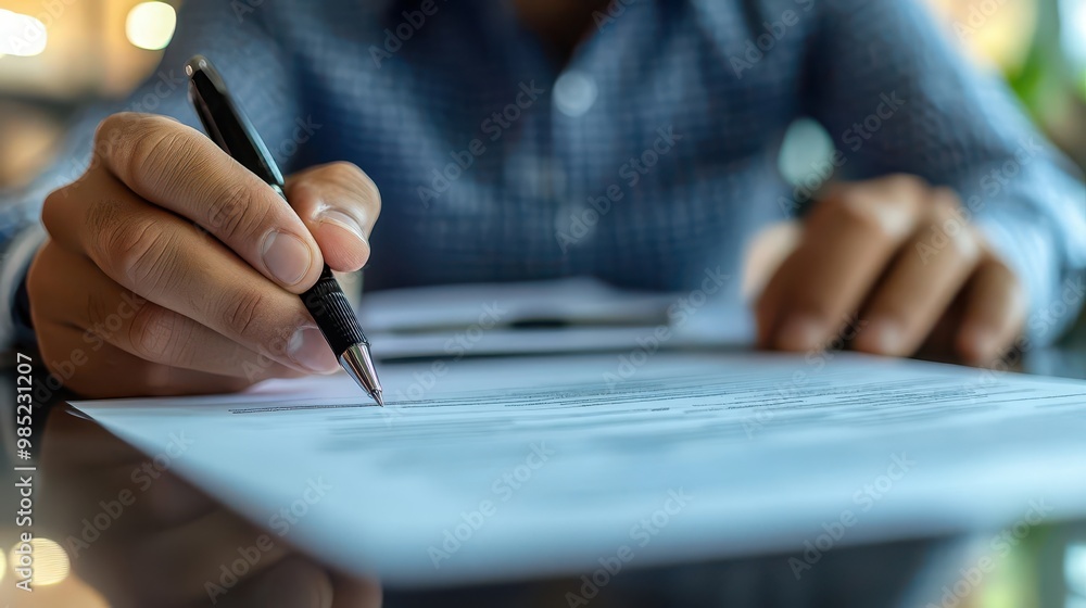 Loan application being processed by a bank officer, professional setting, sharp focus, bright lighting, high detail Loan application being processed by a bank officer, professional setting, sharp focus, bright lighting, high detail