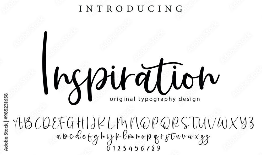 Inspiration Font Stylish brush painted an uppercase vector letters, alphabet, typeface Inspiration Font Stylish brush painted an uppercase vector letters, alphabet, typeface