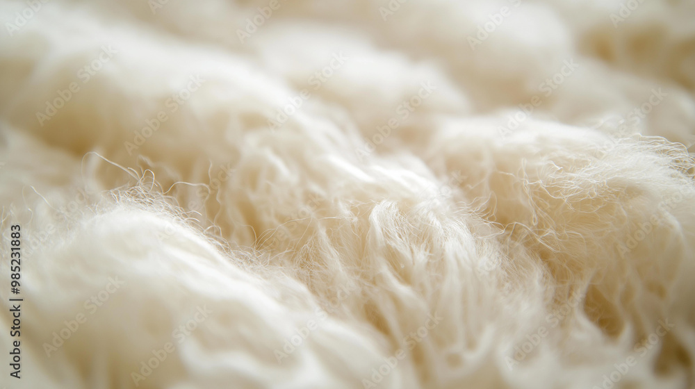 close-up of wool with a fluffy texture, the focus is on the intricate fibers, highlighting its warmth and comfort close-up of wool with a fluffy texture, the focus is on the intricate fibers, highlighting its warmth and comfort