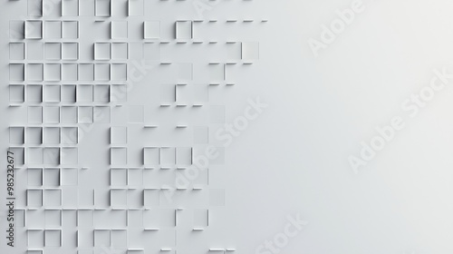 A minimalist light grey background with subtle, small squares, abstract geometric patterns.
Use for presentation, slide show, slide for brochure, marketing, leaflet, advertising, banner, cover, web