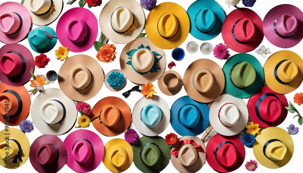 colorful vibrant hats artistic gathering adorning melange women woman vibrant artistic gathering diverse style personality captivating snapshot group fashion unique hat colourful eclectic stunning