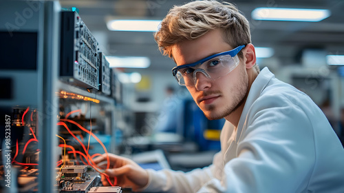 Technician Working on Elect...
