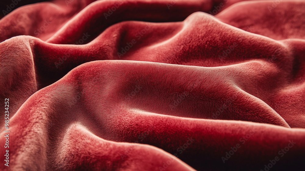 Obraz premium close-up of velvet showcasing its plush texture, the image should fill the frame, emphasizing the rich color and softness, ideal for luxury or fashion publications