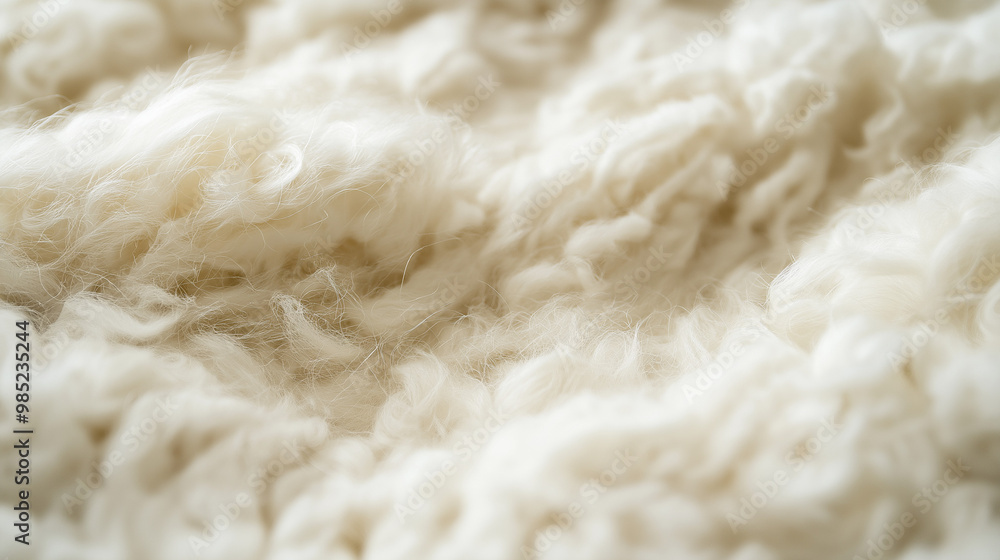 close-up of wool with a fluffy texture, the focus is on the intricate fibers, highlighting its warmth and comfort close-up of wool with a fluffy texture, the focus is on the intricate fibers, highlighting its warmth and comfort