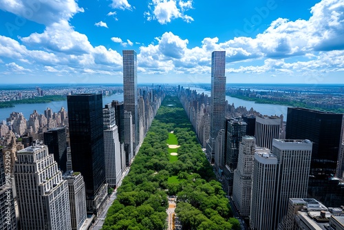 Fifth Avenue, New York, iconic for its luxury shopping, tall skyscrapers, and views of Central Park photo