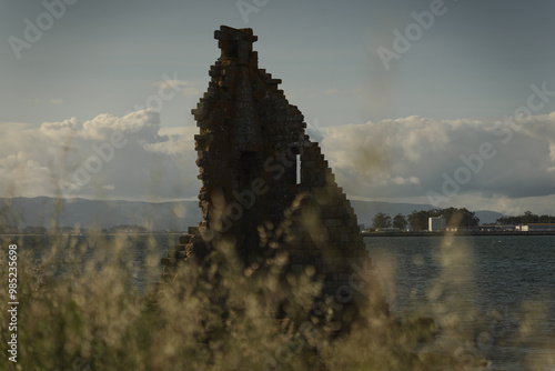 San Sadurniño Tower at sunset. Cambados photo