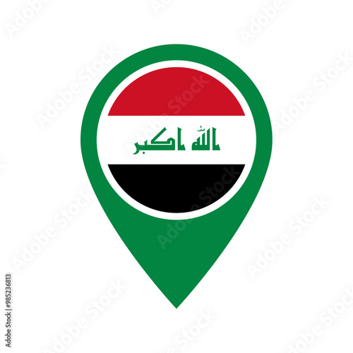 Free Download Iraq flag location icon - GFXLoad
