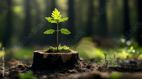 A Small Sapling Growing On ...