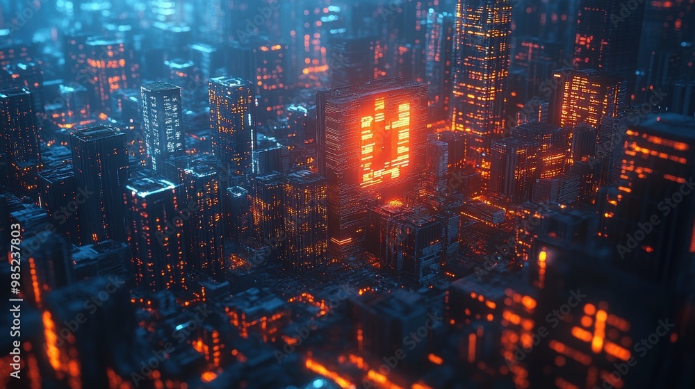 Fototapeta premium bitcoin cryptocurrency growth stock market trading financial technology conceptillustration