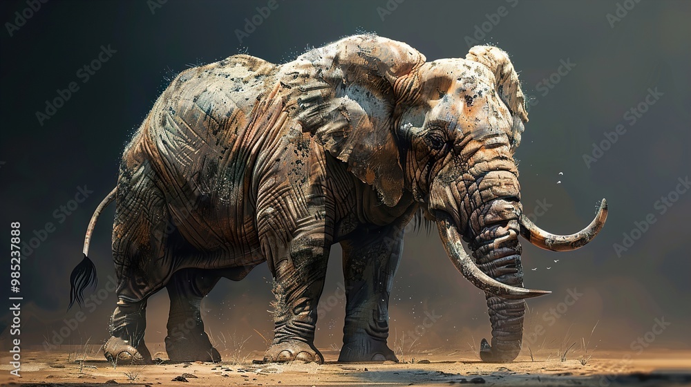 Fototapeta premium Majestic African Elephant in the Wild