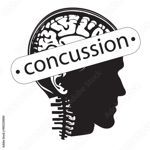 Human concussion symbol