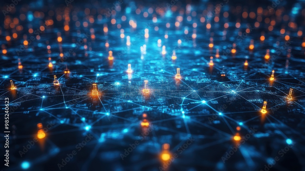 Obraz premium business technology ernet and network concept governance successful business conceptillustration