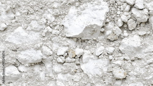 a seamless texture of chalky soil, with light, pale grey and white particles, the slightly coarse and alkaline soil surface gives a natural, airy feel, making it suitable for minimalist