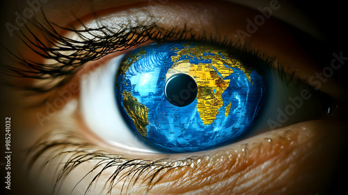 World In Eye - Illustration