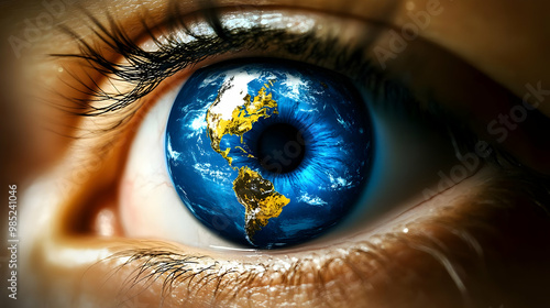 Earth in the Eye Illustration