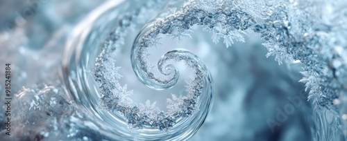 Frozen Spiral Wave with Snowflake Bubbles