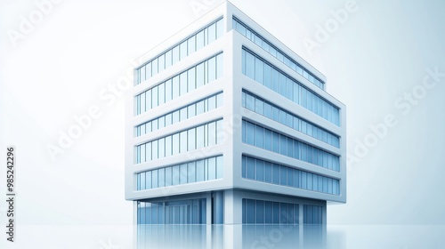 Wallpaper Mural A modern, minimalist office building with large glass windows. Torontodigital.ca