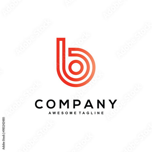 Letter B logo design for business