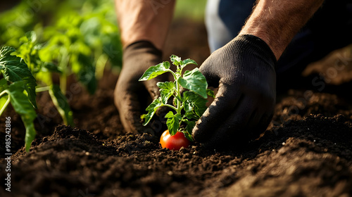 Planting a Tomato Plant in ...