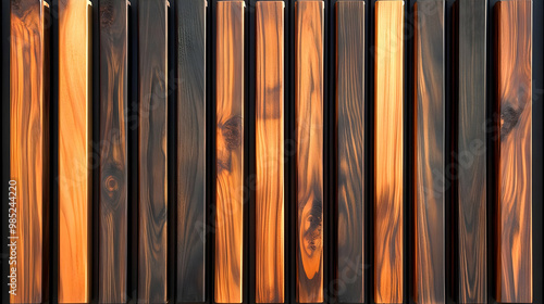 Wallpaper Mural Dark and Light Wooden Planks Background Torontodigital.ca