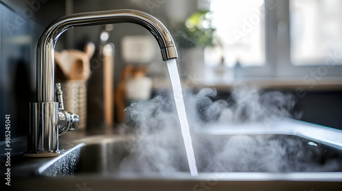 Steam From Hot Water in Kit...