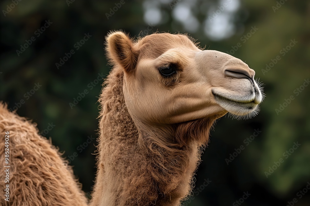 Obraz premium Wildlife Photography Of A Camel, Animal Photography, Camel Close-up, Camel Nature Photography, Animal Portrait Photography, High Quality Camel Image