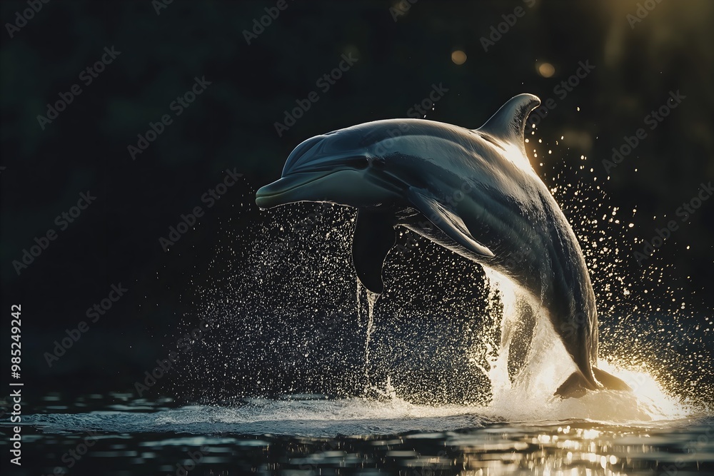 Obraz premium Wildlife Photography Of A Dolphin, Animal Photography, Dolphin Close-up, Dolphin Nature Photography, Animal Portrait Photography, High Quality Dolphin Image