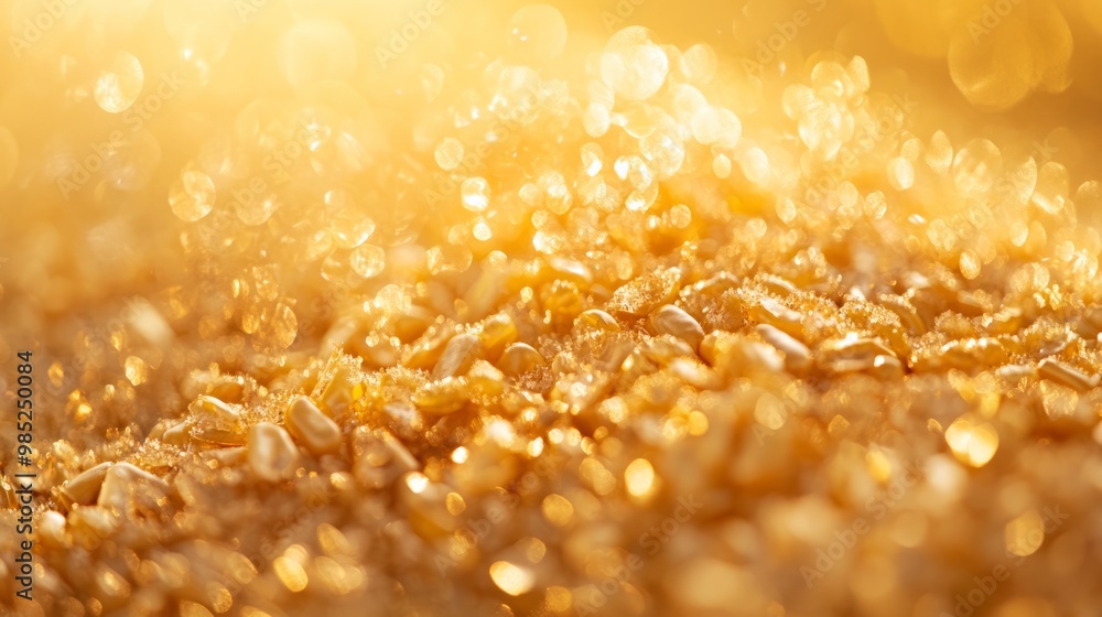 Shimmering Golden Texture with Glowing Light Shimmering Golden Texture with Glowing Light