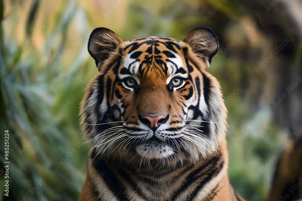 Fototapeta premium Wildlife Photography Of A Tiger, Animal Photography, Tiger Close-up, Tiger Nature Photography, Animal Portrait Photography, High Quality Tiger Image