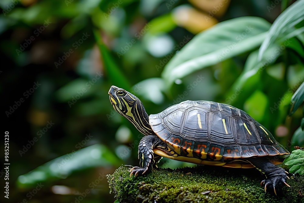 Obraz premium Wildlife Photography Of A Turtle, Animal Photography, Turtle Close-up, Turtle Nature Photography, Animal Portrait Photography, High Quality Turtle Image