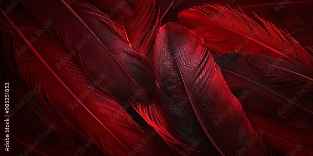 Abstract red feather background, texture with copy space Abstract red feather background, texture with copy space