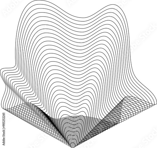 Dynamic wave lines shape, flowing, liquid, fluid elements