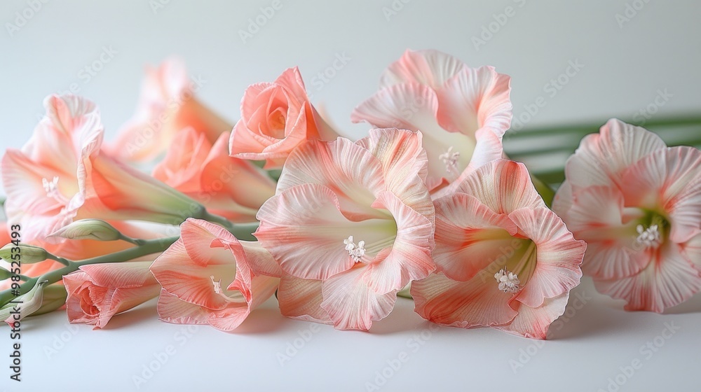 A highly realistic image of a person engaged in Gladiolus – Contemporary style in a white background The scene is well-lit, with natural light highlighting the details. The background is slightly A highly realistic image of a person engaged in Gladiolus – Contemporary style in a white background The scene is well-lit, with natural light highlighting the details. The background is slightly