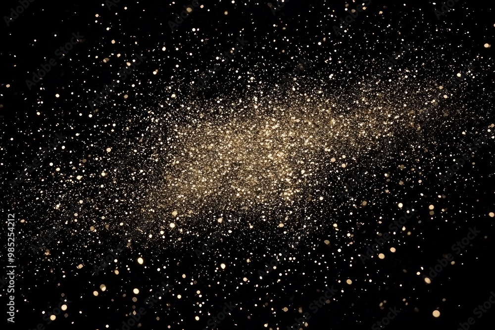 Golden particles burst outward with intense brightness, scattering in various directions against a deep black background, creating a stunning display of energy. Golden particles burst outward with intense brightness, scattering in various directions against a deep black background, creating a stunning display of energy.