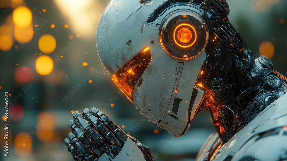 Fototapeta premium robot control meta language technology concept rcmlillustration