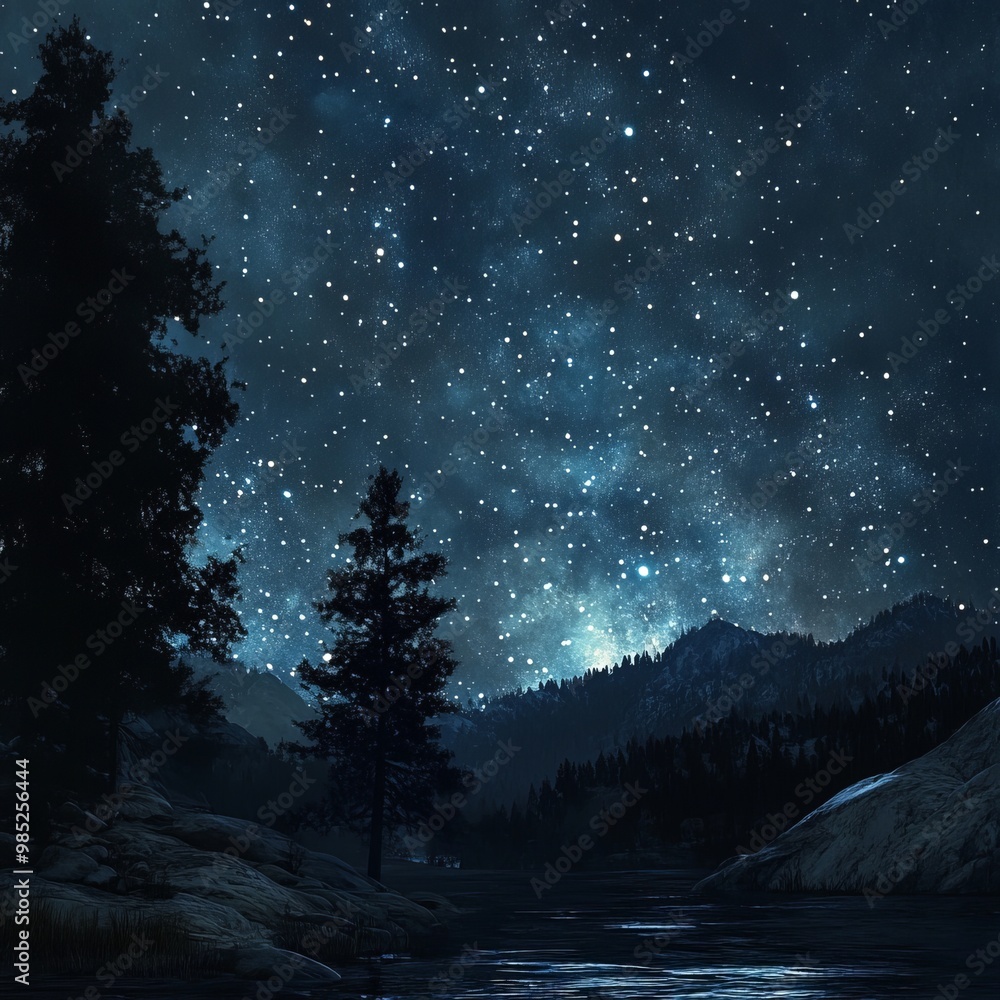 Hyperrealistic Starry Night Sky Image - Astounding Digital Art Hyperrealistic Starry Night Sky Image - Astounding Digital Art