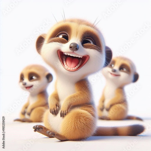 3D lachendes Erdmännchen