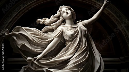 White Marble Statue of a Wo...