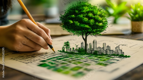 Green City Illustration